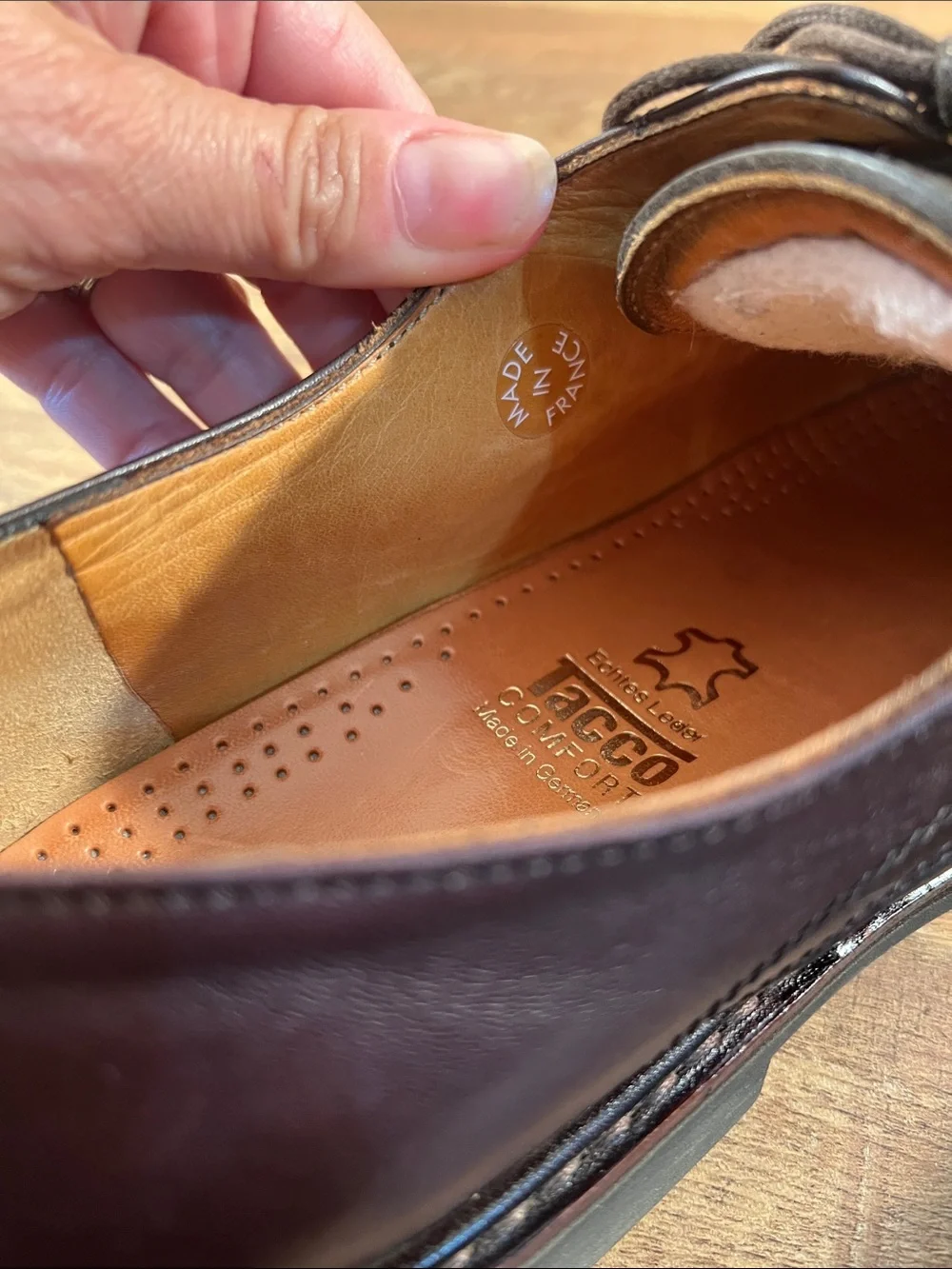 Mephisto Marlon Melchior Men 10 Brown Leather Cap Toe Derby Dress Shoes Rubber
